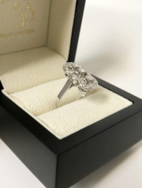 Art Deco 14 K Witgouden Prinsessen Ring 0.56 crt Diamant - Jaren '30