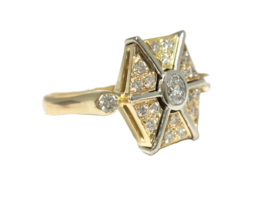 Luth Bijoux 18 K Gouden Design Ring 0.50 ct Briljant Geslepen Diamant