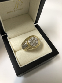 18 K Bicolor Gouden Heren Rolex Ring 0.55 crt Diamant G/VVS1 - 13,7 g