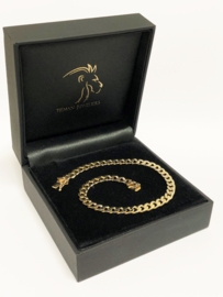 14 K Gouden Gourmet Schakel Armband - 21,5 cm / 12,4 g