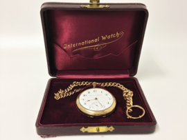 IWC Antiek Gouden Zakhorloge Met Ketting In Cassette - Grand Prix Milan 1906