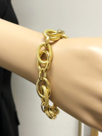 18 K Gouden Dubbele Anker Schakel Armband - 21 cm / 18,46 g