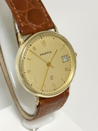 PRISMA 14 K Gouden Dresswatch Heren Polshorloge 1970 - Quartz