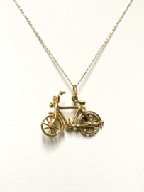 14 K Gouden Ketting Hanger - Fiets