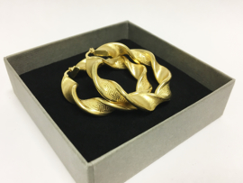 14 K Gouden Wokkel Creolen Versace - 4,5 cm