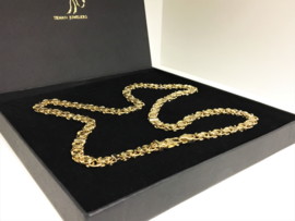 18 K Bicolor Gouden Koningsketting 64 cm / 91,96 g