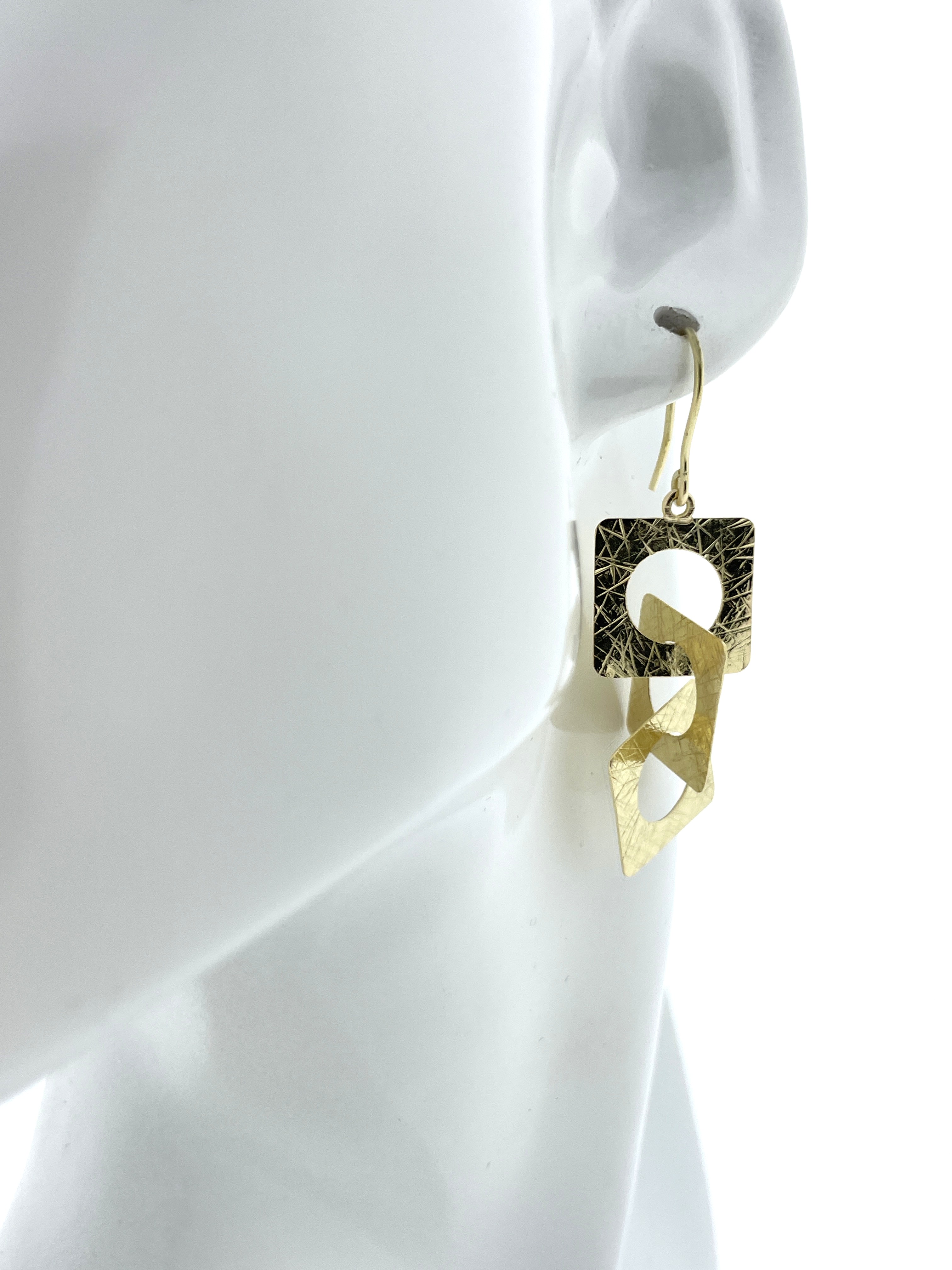 18 Karaat Geelgouden Fantasie Oorhangers Handgemaakt - 5 cm / Italië
