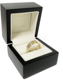 Aller Spanninga 14 Karaat Gouden Bandring 0.25 ct Diamant G-VVS