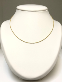 14 K Gouden Draai Collier - 43 cm