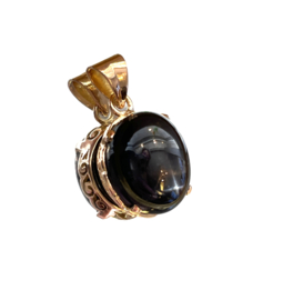 Antieke 14 Karaat Gouden Hanger Cabochon Ster Diopsied