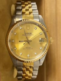 Tudor Prince Oysterdate Gold Diamond Dial - Full Set Incl Garantie