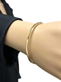 14 K Massief Gouden Slaven Armband / Bangle - 12,6 g / 18 cm / 2 mm