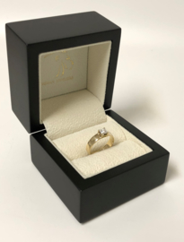 14 K Gouden Bandring 0.5 crt Prinses Geslepen Diamant H / SI2