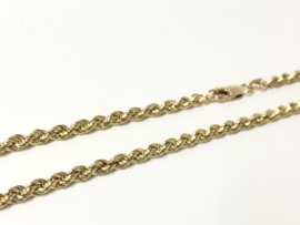 14 K Gouden Koord / Kabel / Rope Ketting - 60 cm / 6,7 g / 3,5 mm