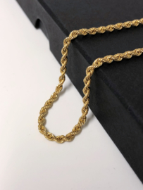 14 K Gouden Koord Collier - 46 cm