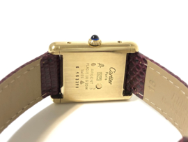 Cartier Must de Cartier Tank Large - Burgundy Red Lacquer / Wijn Rood