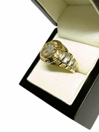 14 Karaat Bicolor Gouden Heren Rolex Ring - 10 g