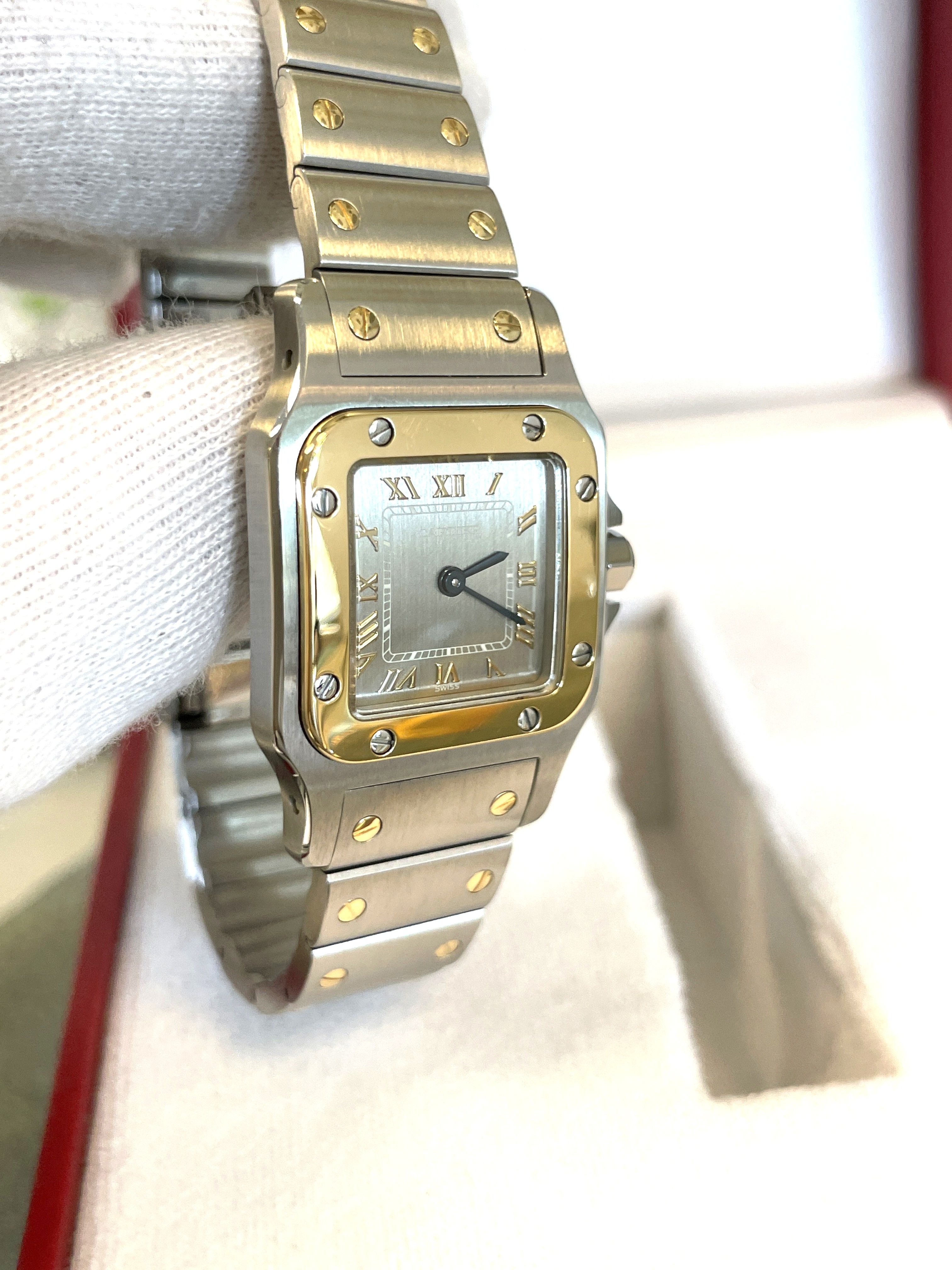Santos de Cartier Galbee Lady Ref. 1057930 Staal/Goud - Incl. Garantie