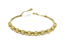 14 K Gouden Bangle Armband Fantasie Cubic Zirkonia Hangertje