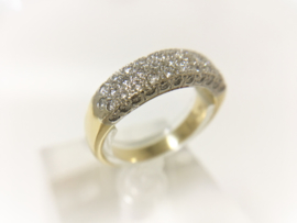 18 K Gouden Bandring 0.84 crt Briljantgeslepen Diamant