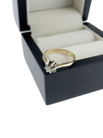 14 Karaat Gouden Solitair Ring 0.18 ct Briljant Geslepen Diamant G/VVS