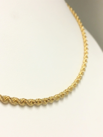 14 K Gouden Koord Collier - 45,5 cm