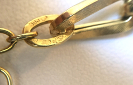 14 K Gouden Schakel Collier - Verstelbaar 41-47,5 cm