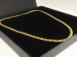 18 K Gouden Valkoog Schakel Ketting - 46 cm