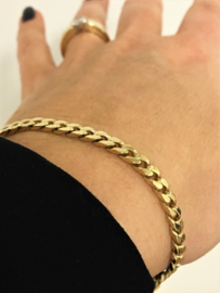 14 K Gouden Gourmet Schakel Armband - 20 cm