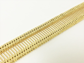 14 K Gouden Fantasie Schakel Armband - 19,5 cm / 29,81 g