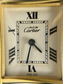 Must de Cartier Tank Midsize Quartz White Roman Dial Deployante Incl Cartier Garantie