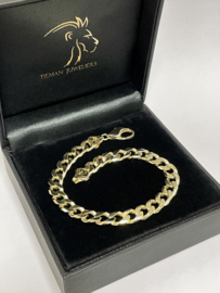 14 K Massief Gouden Gourmet Schakel Armband - 21 cm / 24,1 g / 7,15 mm