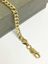 14 K Gouden Gourmet Schakel Armband - 20,5 cm / 8,4 g