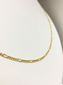 18 K Gouden Figaro Schakel Ketting - 52 cm / 5,3 g