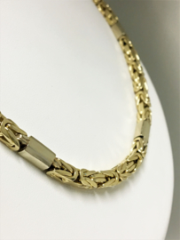 14 K Bicolor Gouden Koningsketting Byzantijns - 64cm / 104,18 g