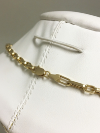 14 K Bicolor Gouden Anker Collier - 56 cm