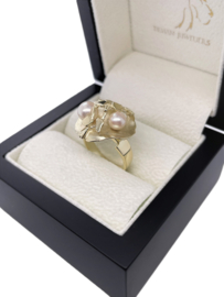 14 Karaat Gouden Fantasie Ring Zoetwater Parels