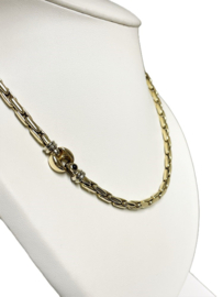 14 Karaat Gouden Fantasie Slot Collier Spinel - 46 cm / 27,32 g / 5 mm