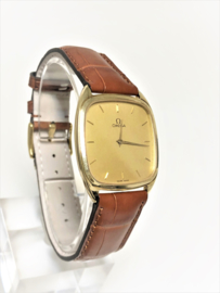 OMEGA 14 K Gouden Vintage Dresswatch No Crown - Type de Ville Jaren '80