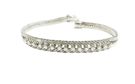 Witgouden Armband 0.72 ct Briljant Geslepen Diamant G / VVS - 18,5 cm