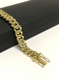 14 K Gouden Gourmet Schakel Armband - 19 cm / 16,9 g
