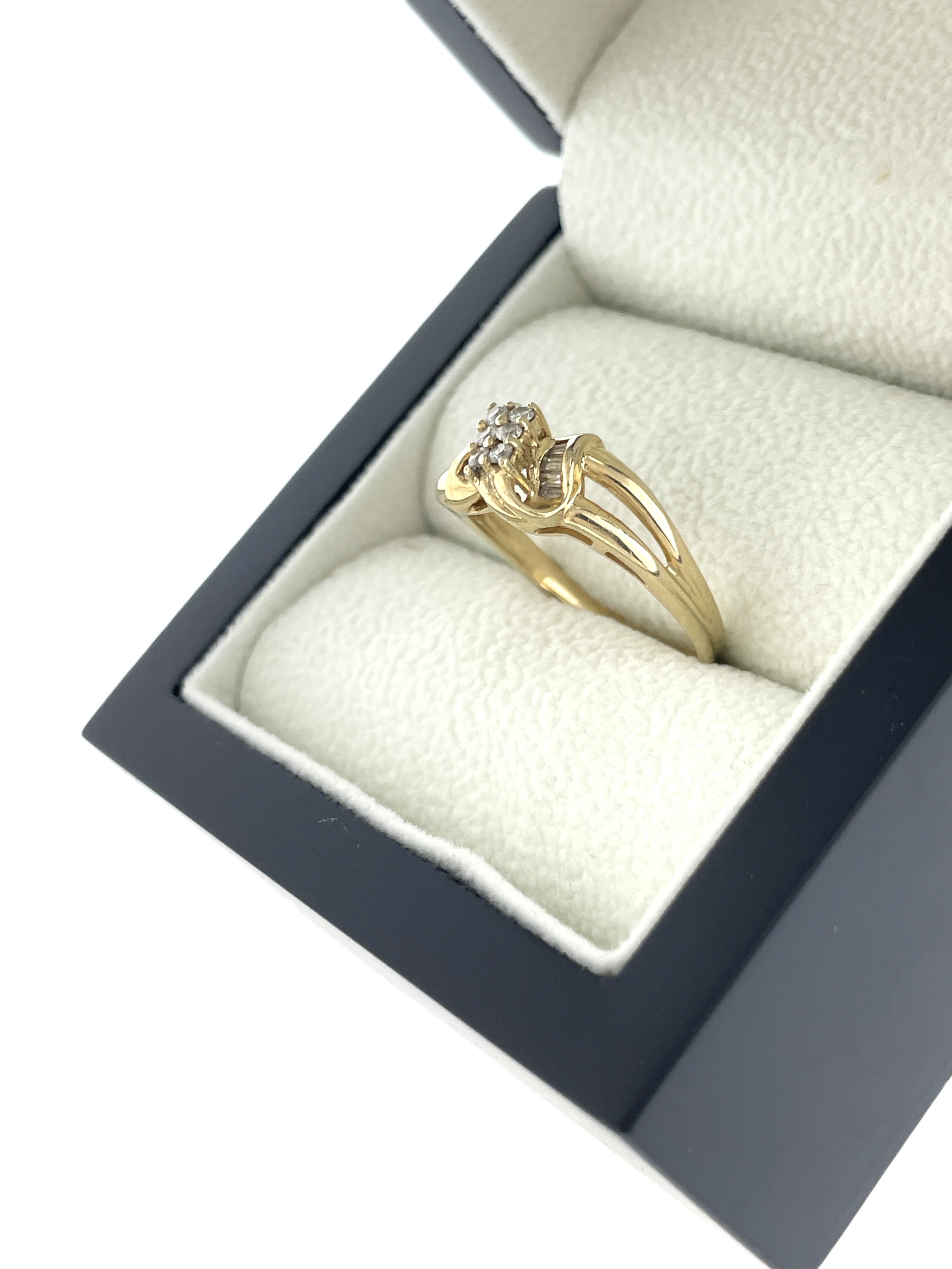 14 Karaat Gouden Strik Ring 0.40 ct Diamant H/SI