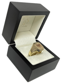 14 Karaat Gouden Heren Ring Model 8-Kant Gravure Adelaar