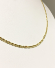 14 K Gouden Gourmet / Valkoog Schakel Ketting - 47 cm