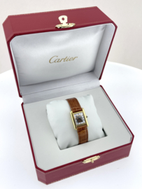 Must de Cartier Tank Quartz Rectangle Trinity Gold Roman Dial 366001 - Midsize