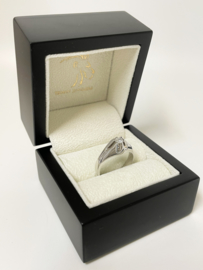 14 K Witgouden Tiffany Ring 0.20 ct Briljant Geslepen Diamant - H / VVS1