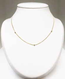 14 K Gouden Gourmet Ketting Balletjes - 43,5 cm