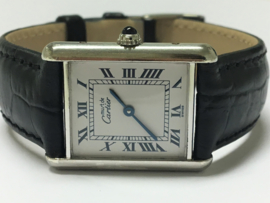 Zilveren Must de Cartier  Tank Quartz - Dames Polshorloge 01475