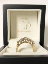 14 K Gouden Bandring ca 0.50 Crt Briljant Geslepen Diamant J/VS2-SI1