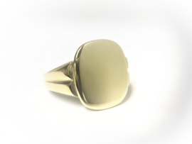 14 K Antiek Gouden Heren Zegelring - Glad